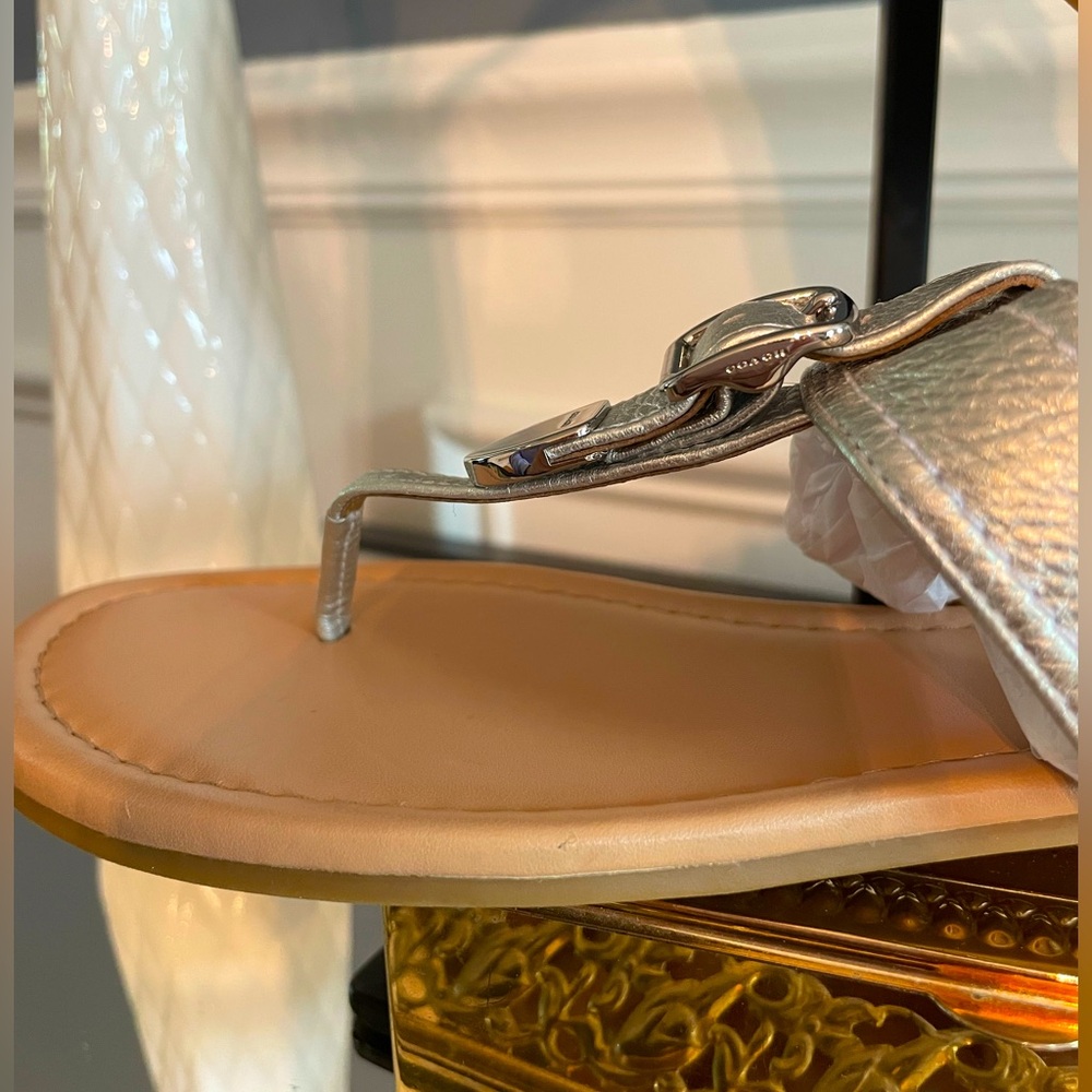 Coach Cassidy Metallic Leather Sandal- Size 8.5 - Picture 6 of 8
